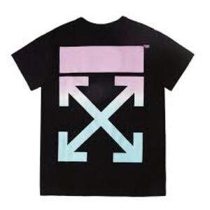 Authentic Off White Virgil Obloh Rainbow Graphic Men’s Tee Shirt Sz S